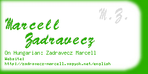 marcell zadravecz business card